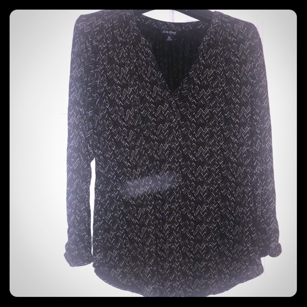 Lucky Brand brown and black shirt